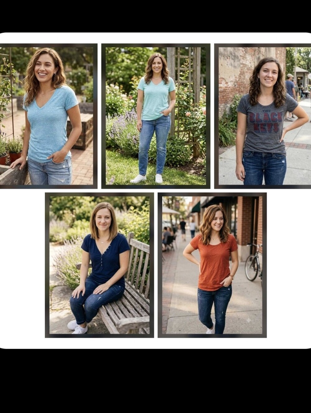 Women’s V-Neck Short Sleeve Tee - Blue